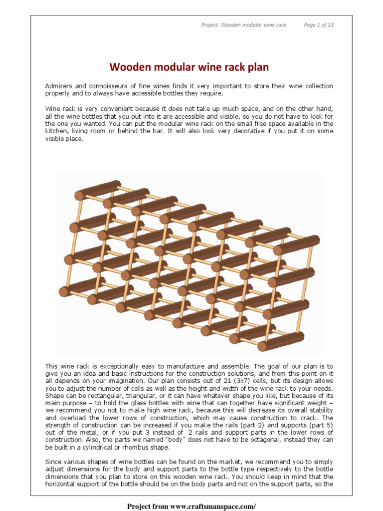 Wooden Modular Wine Rack | PDF | Nature