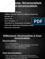 Differences: Structuralism & Post-Structuralism