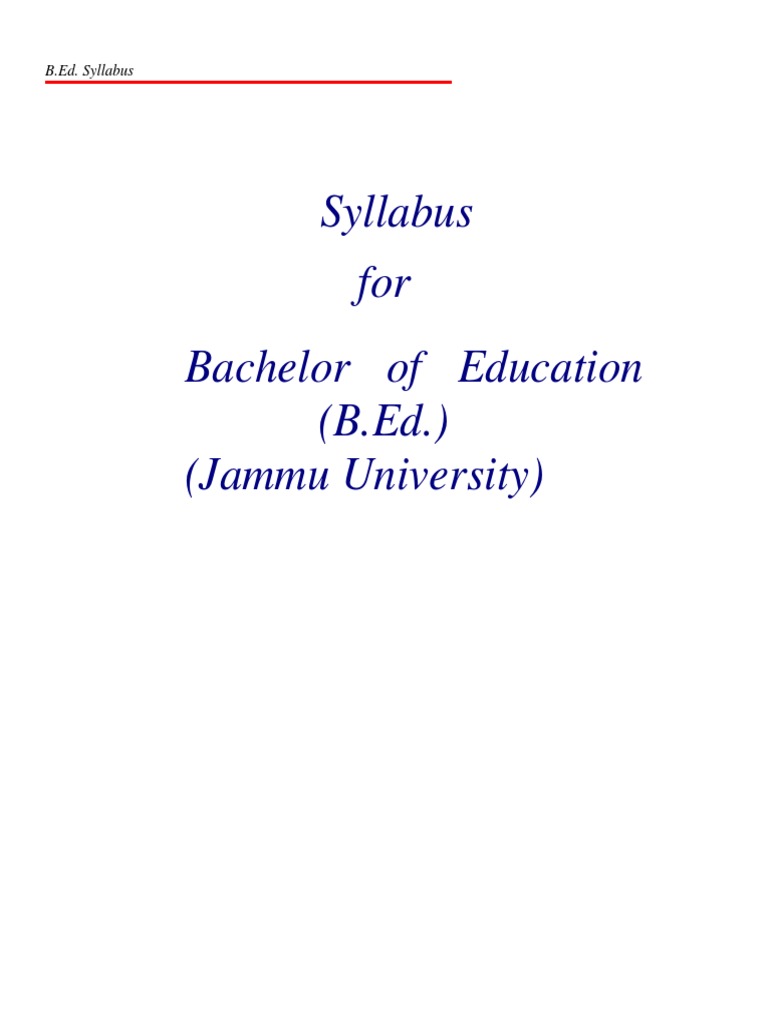 B. Ed Syllabus | PDF | Operating System | Statistical Hypothesis Testing
