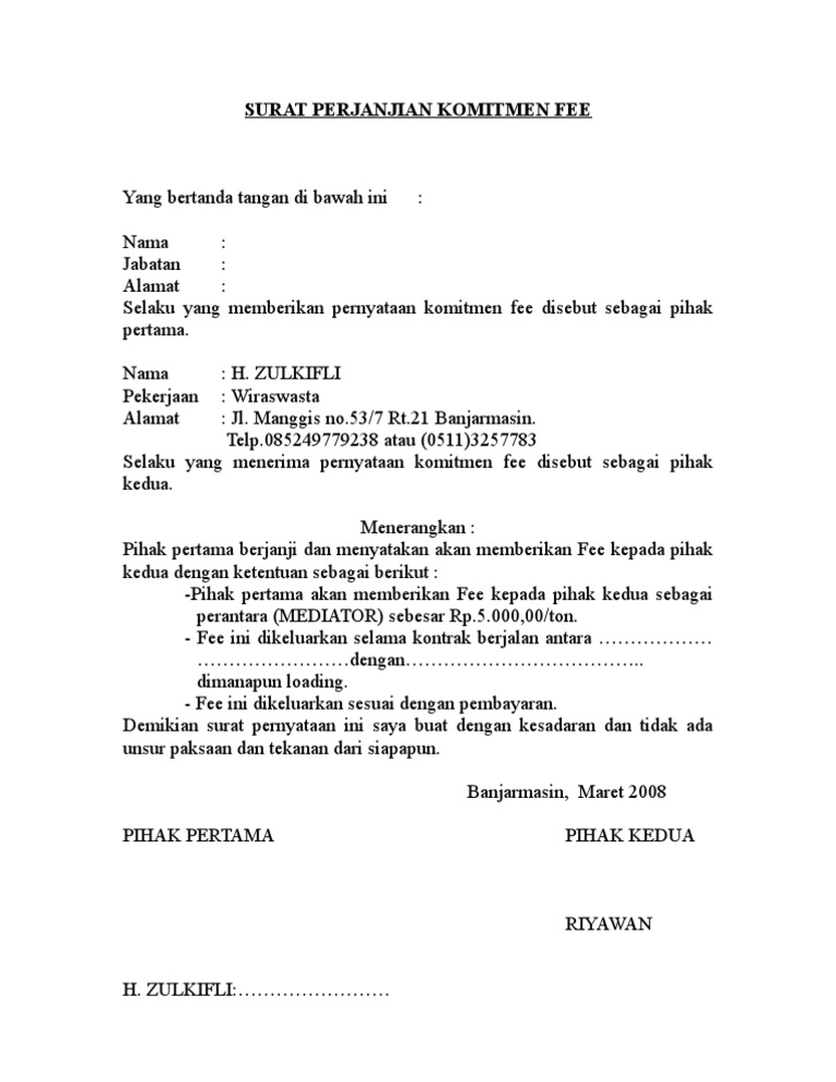 indonesia pdf mou KOMITMEN PERJANJIAN FEE1 SURAT indonesia pdf mou KOMITMEN PERJANJIAN FEE1 SURAT