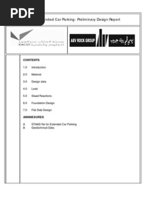 Car Parking Report | PDF | Foundation (Engineering) | Geotechnical