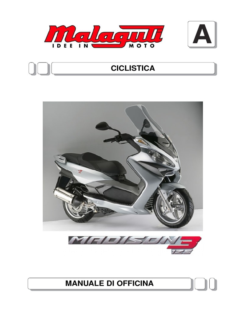 MANUALE OFFICINA MALAGUTI Madison 3 125 Ciclistica ITA
