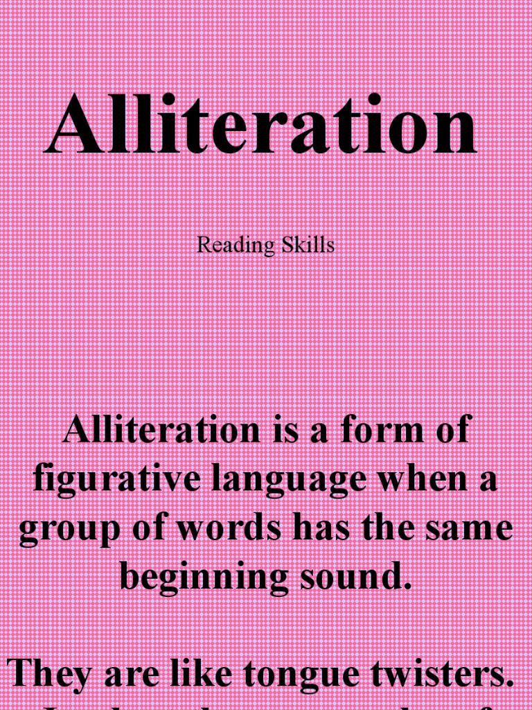 Understanding Alliteration in Language | PDF
