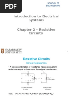 Introduction To Electrical Systems Chapter 2 - Resistive Circuits