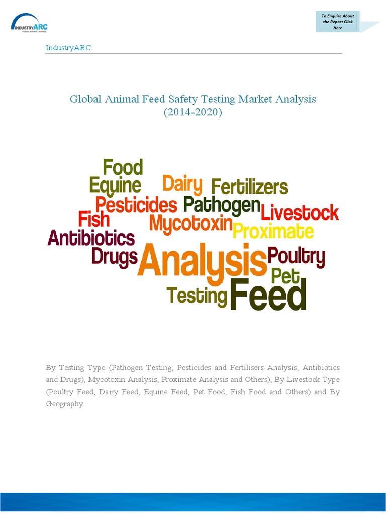 Global Animal Feed Safety Testing Market Brochure PDF Animal Feed