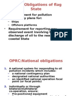 OPRC: Obligations of flag States under international conventions