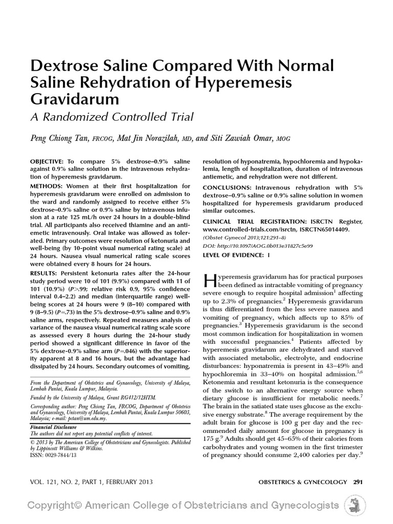 Dextrose Saline Compared With Normal Saline.13 Heg PDF Saline