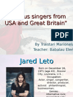 Famous Singers From USA and Great Britain