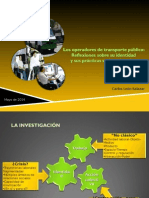 Identidad y prácticas sociales de operadores de transporte público en la ciudad de México.