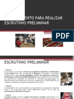 Procedimiento para Realizar Escrutinio Preliminar 2