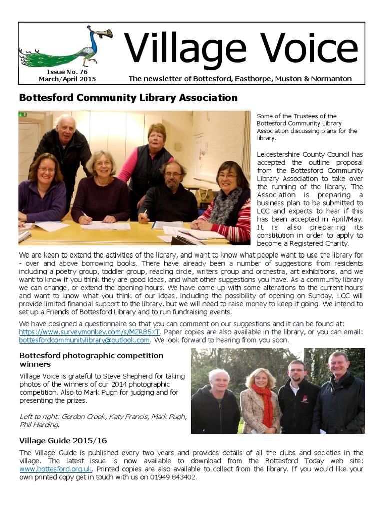 Village Voice Bottesford Community Library Association PDF