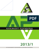 Alkalmazott Pszichológia 2013 - 1