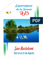 Programa Fiestas San Bartolomé 2013