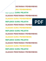 Ulasan Pensyarah Pembimbing