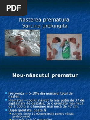 Nasterea Prematura Pdf Preterm Birth Childbirth