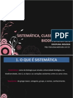 1 - Sistemática, Classificação e Biodiversidade PDF