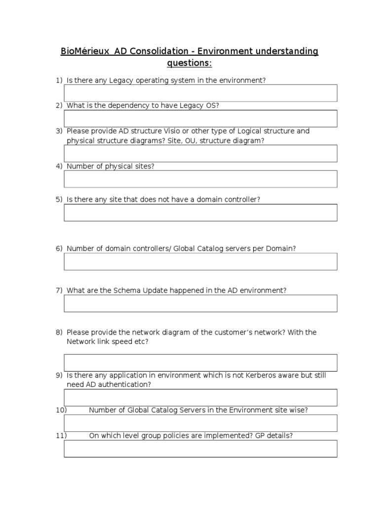 AD Environment Understanding Questions | PDF | Computers