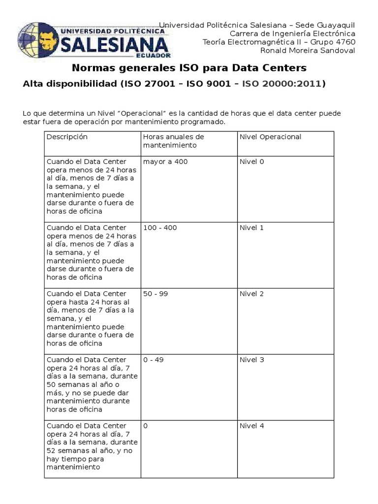 Normas ISO para Data Centers | PDF | Aire acondicionado | Hvac