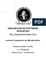 EVALUACION DE SOFTARE EDUCATIVO