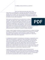 Ensayo Sobre La Evolucion de La Logistica