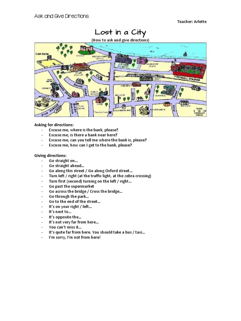 Asking and Giving Directions Guide | PDF | Art