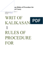 Writ of Kalikasan: Rules of Procedure FOR