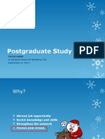 Postgraduate Study Talk