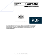 Gazette: Commonwealth of Australia