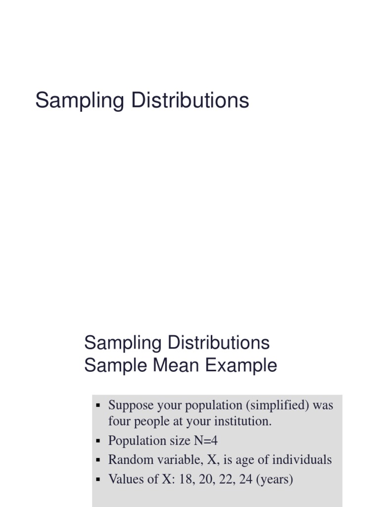 Sampling Distribution | PDF | Standard Deviation | Normal Distribution