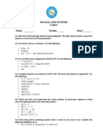 Signals and Systems LAB#1 Name: - Section: - Reg #