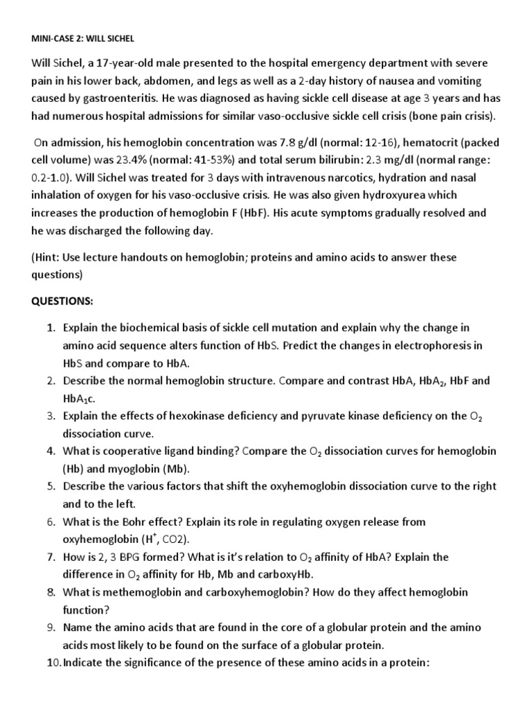 Sickle Cell Disease Case Study | PDF