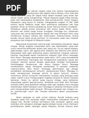 Pelbagai Kaum Di Malaysia Karangan