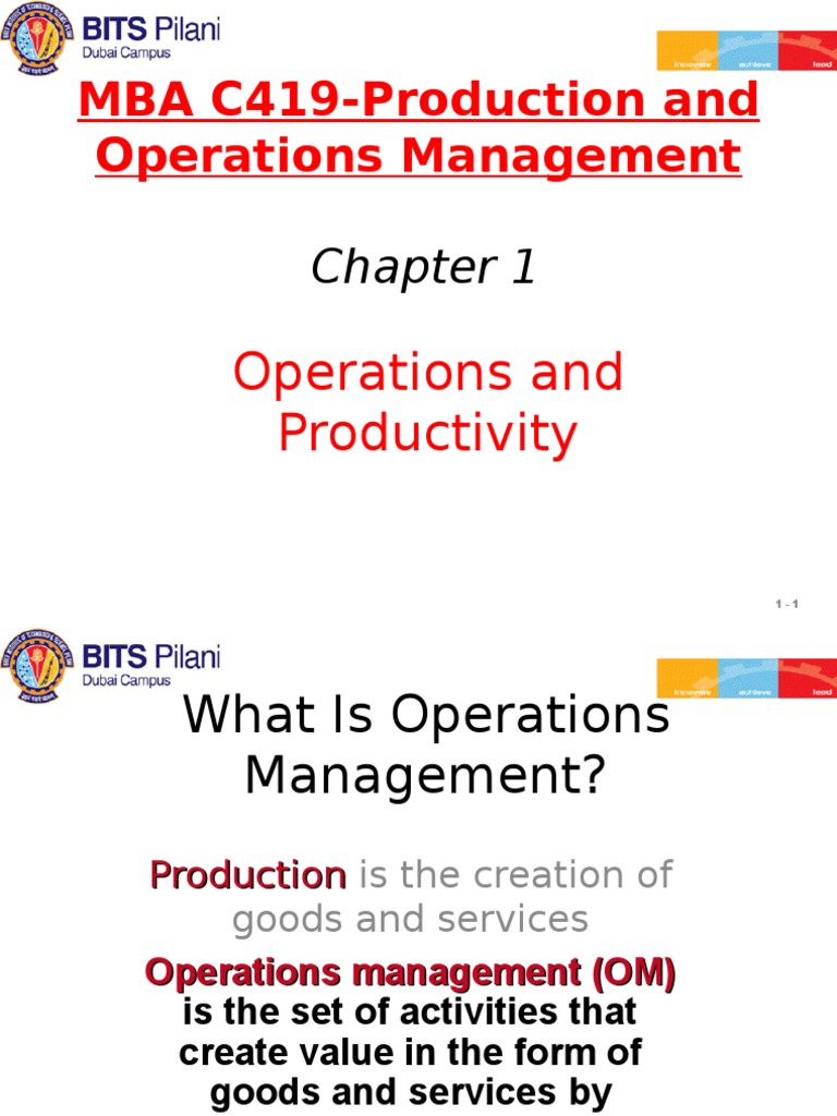 Pom CH1 PDF Supply Chain Operations Management