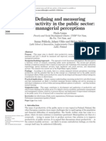 Defining and Measuring Productivity in the Public Sector_managerial Perceptions A2010