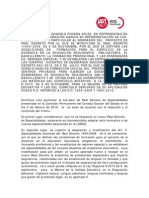 Voto Particular Presentado Por FETE-UGT en El Consejo Escolar Del Estado Contra El Proyecto de RD de Especialidades Docentes