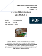Studio Perancangan Arsitektur Ii: Nama: Made Leony Nurindah Sari NIM: 1304205029 Cluster: 03