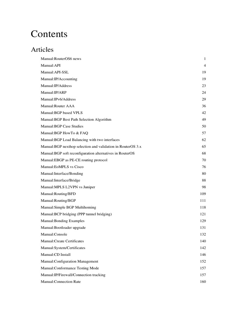 Manual Routeros6 News Pdf Ip Address I Pv6