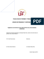 Vigilancia Económica de Las Spin-Off de Las Universidades Andaluzas