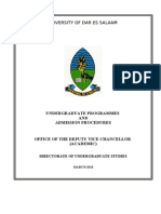 UDSM Undergraduate Programmes and Admission Guide