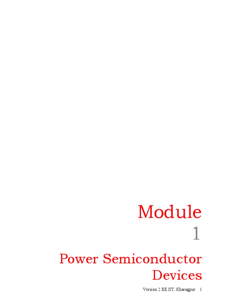 Nptel Power Electronics PDF Field Effect Transistor Mosfet