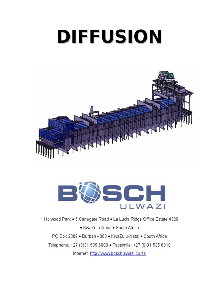 Sugar Cane Diffusion Process Overview | PDF | Sugarcane | Sugar Beet