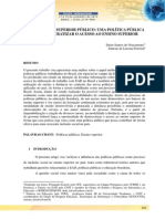 Ead No Ensino Superior Públicouma Política Pública para Democratizar o Acesso Ao Ensino Superior PDF