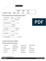Everyday Activities Vocabulary Worksheet With Answer Key PDF