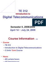 Digital Telecommunications: Semester II, 2008/2009