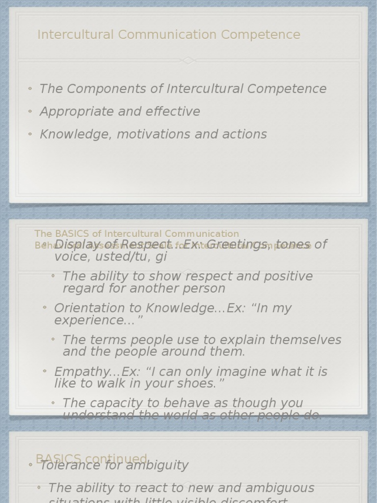 Intercultural Communication Competence Guide | PDF | Cross Cultural ...