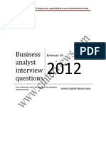 Business Analyst Interview Questions: February 18