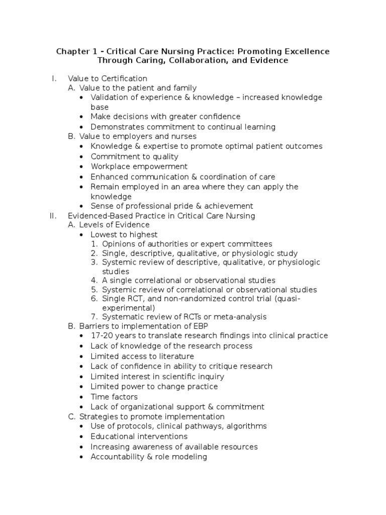 Critical Care - Chapter 1 | PDF | Science & Mathematics