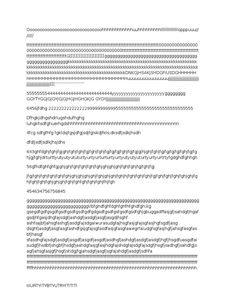 Unreadable Text and Symbols Document | PDF