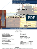 Calculos de Cementacion