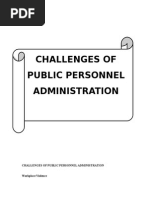 Challenges of Public Personnel Administration